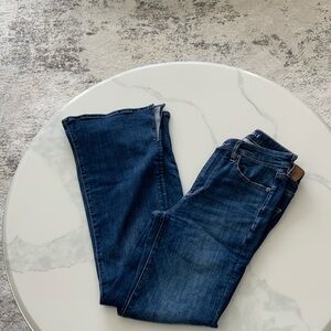 American Eagle Dark Wash Super High Rise Flare Jean